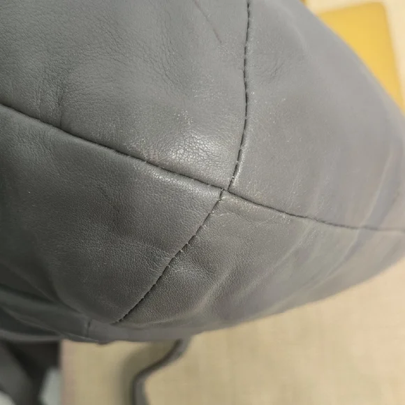 Coach Kristen Gray Leather Shoulder Hobo with Silver Hardware - Picture 7 of 16